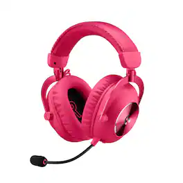 Logitech - PRO X 2 LIGHTSPEED Wireless Over-the-Ear Gaming Headset for PC, PS5, PS4, Nintendo Switch - Magenta