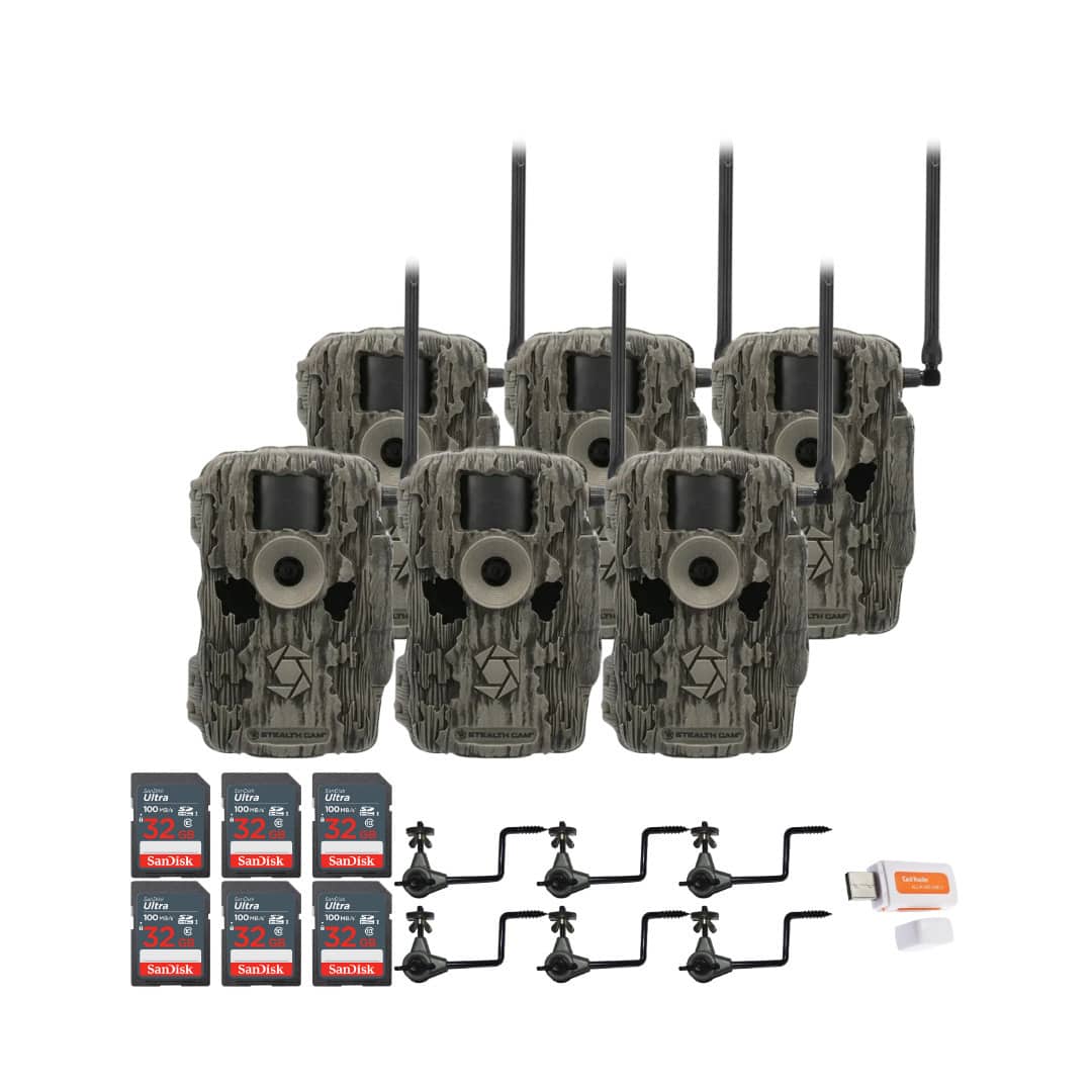 Stealth Cam - 36MP Fusion Max Cellular Trail Camera with Accessories (6 Pack)