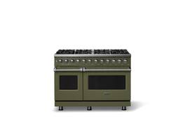 Viking - 48"W. 8 Burner Pro 5 Series 7.3Cu. Ft. Freestanding Sealed LP Dual Fuel Convection Range/Griddle - Martini - Martini