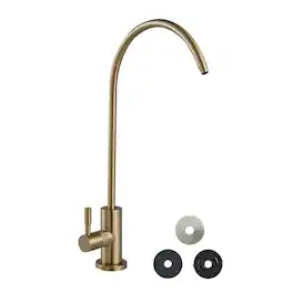 Ropilly - Lead Free Water Purifier Faucet, Brushed Filtered Water Faucet with Swivel Gooseneck - Gold