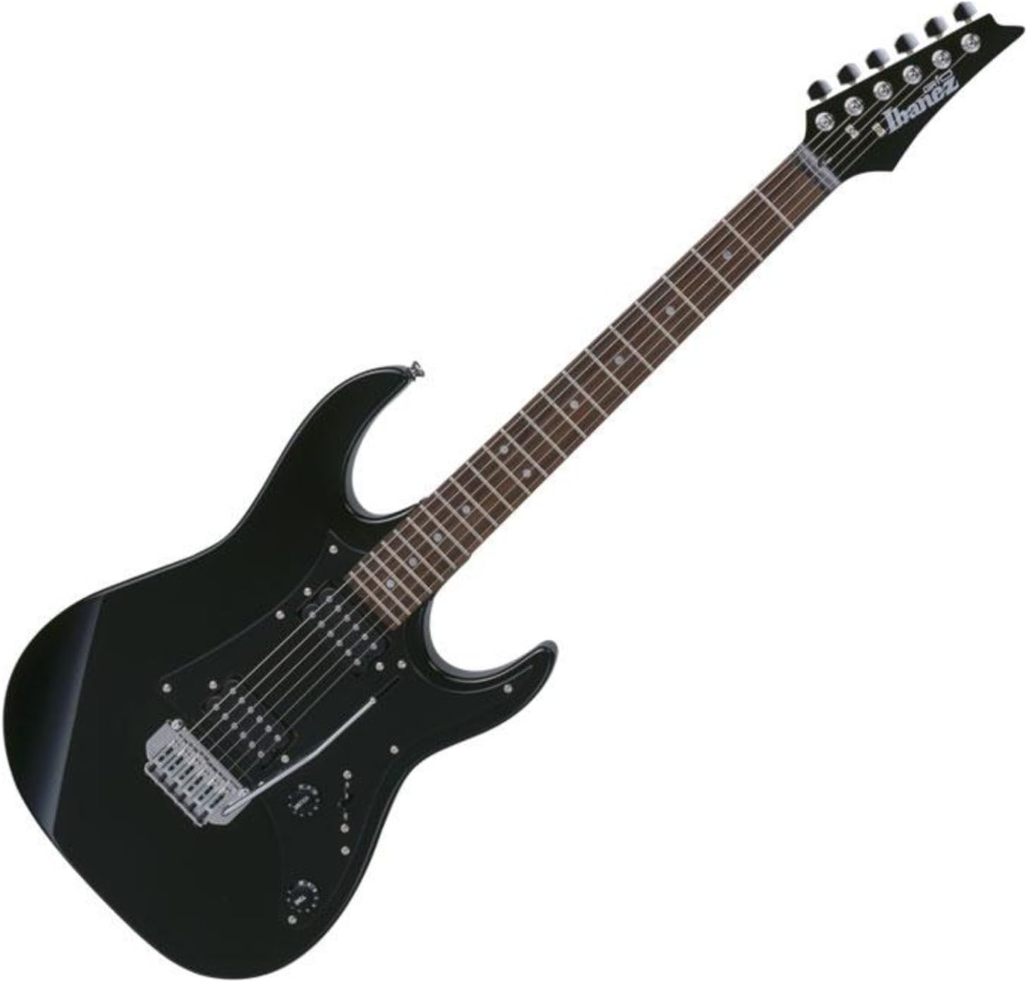 Front. Ibanez - Ibanez GRX20ZBKN 6 String Electric Guitar, Right (Black Night).