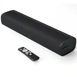 MOVSSOU - Bluetooth Sound Bar Small Surround Sound 17Inch - Black