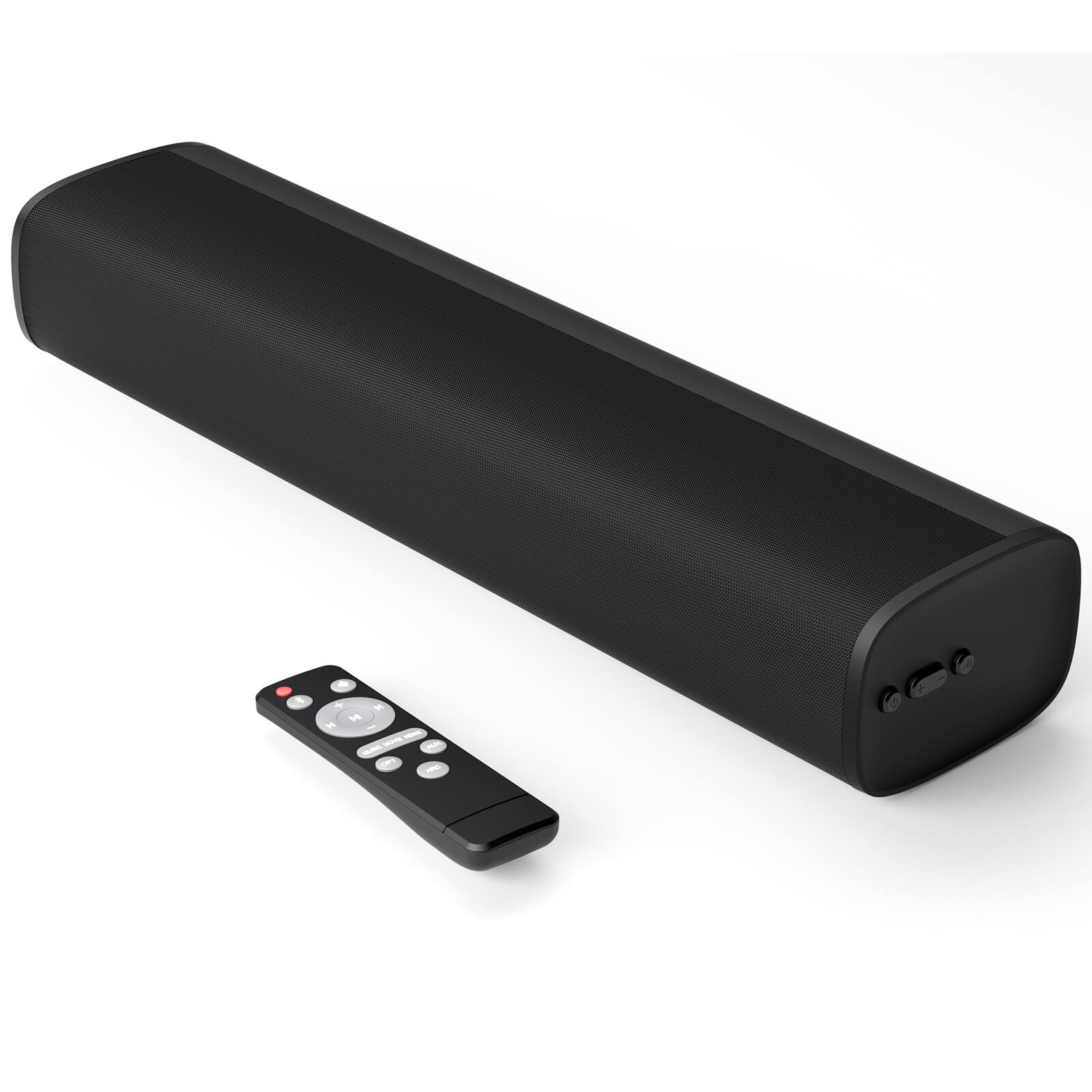 Front. MOVSSOU - MOVSSOU Bluetooth Sound Bar Small Surround Sound 17Inch - black.