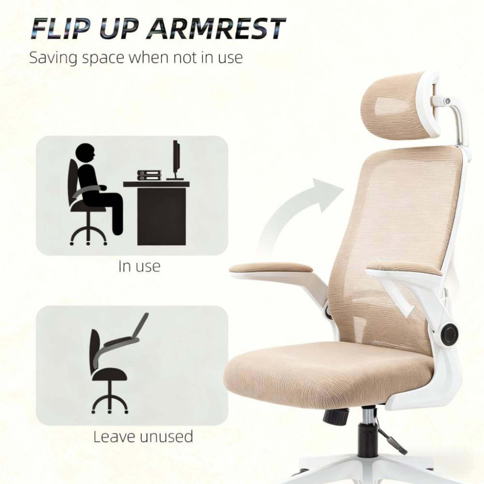 FLIP UP ARMREST  
Saving space when not in use  

In use  

Leave unused