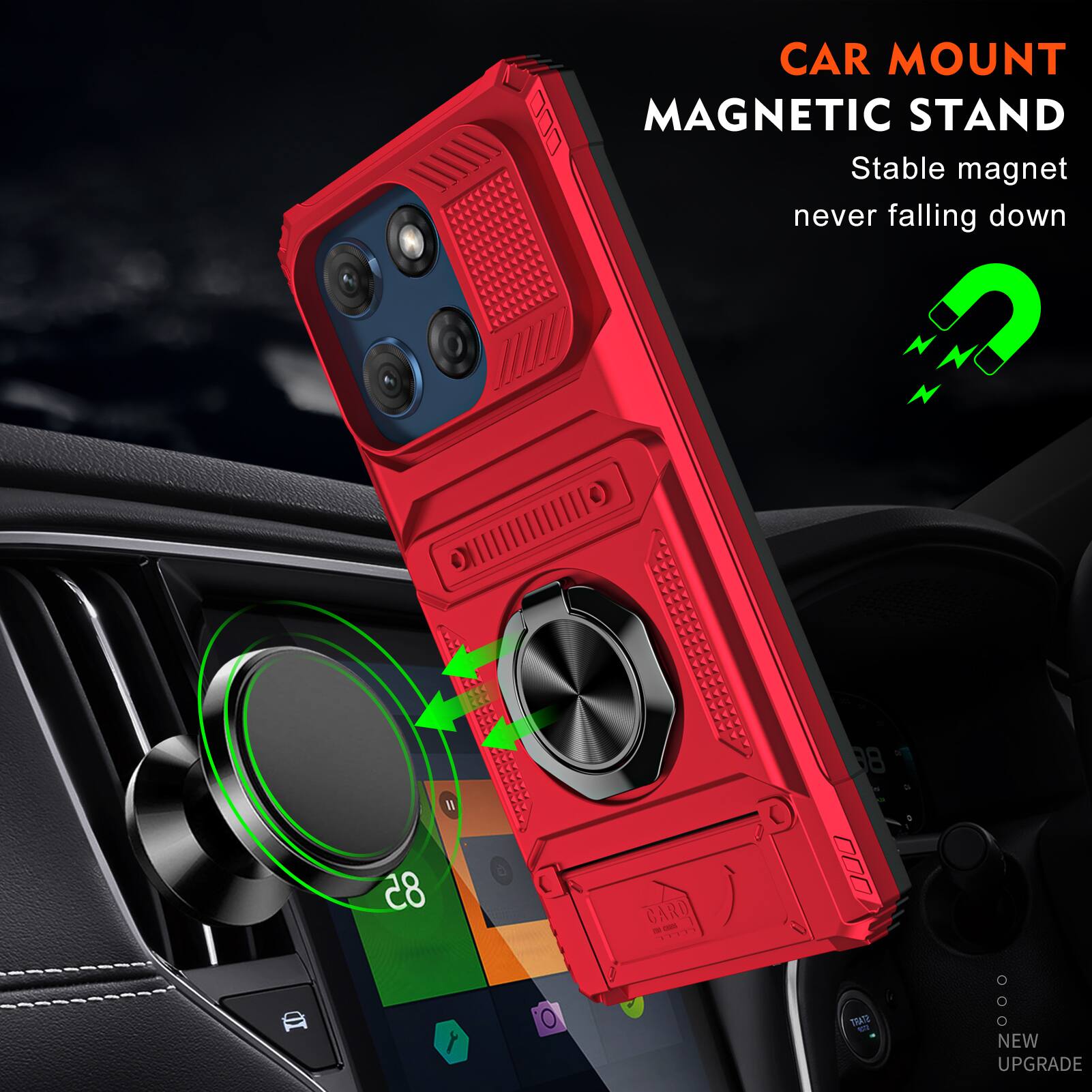 CAR MOUNT MAGNETIC STAND  
Stable magnet never falling down  
NEW UPGRADE