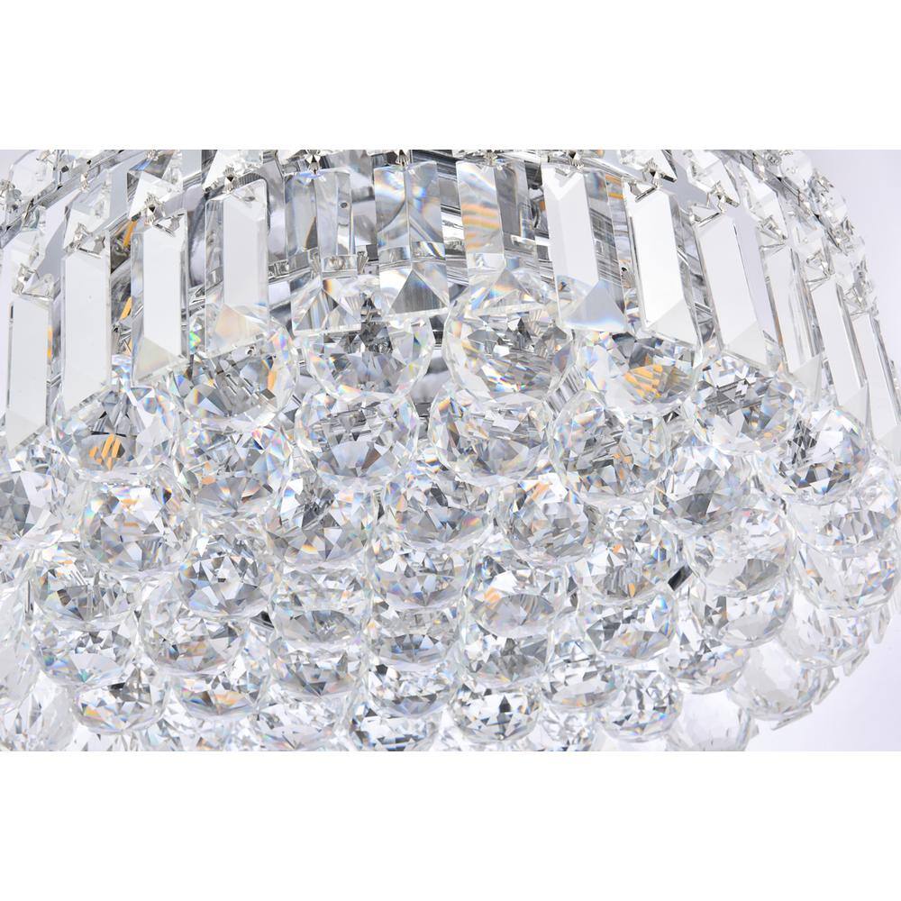 Alt View 4. Elegant Lighting - Maxime 5 light Chrome Flush Mount Clear Royal Cut Crystal - Chrome.