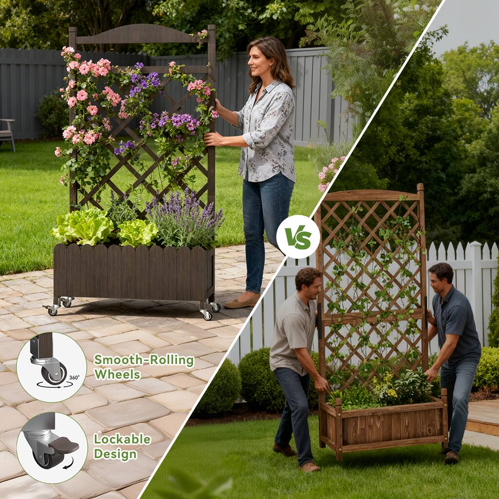 VS Smooth-Rolling 360° Wheels Lockable Design