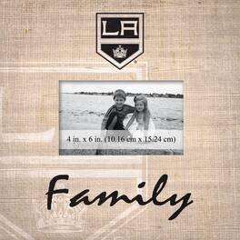 Fan Creations - Los Angeles Kings 10'' x 10'' Burlap Pattern Frame - Multicolor