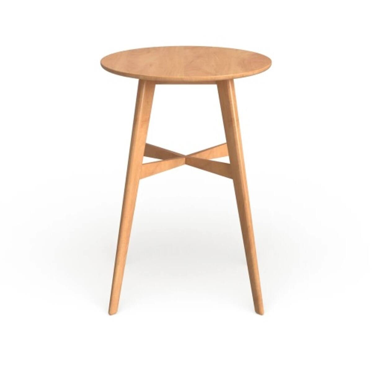 Alt View 2. Loheer - Loheer Mid Century Modern Round Bar Table, 42 Inch High Oak Finish Dining Table - Oak.