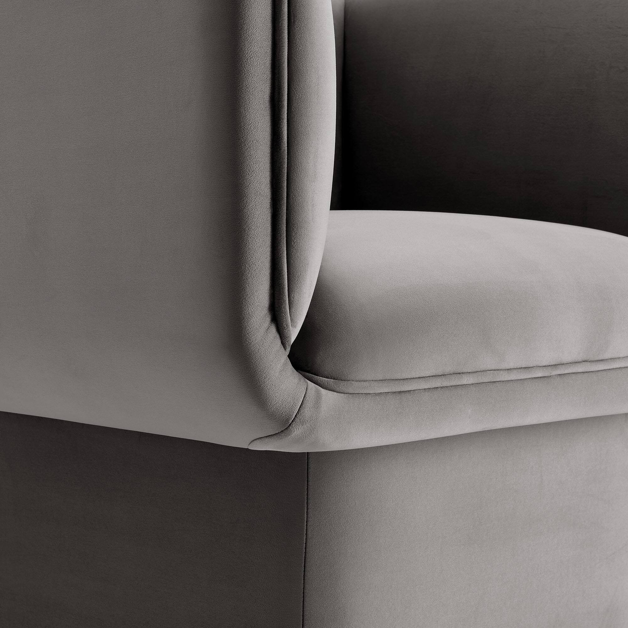 Alt View 5. Modway - Tate Performance Velvet Accent Chair by Modway - Storm Gray.