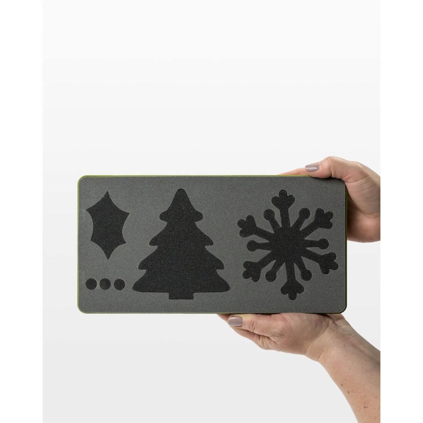 Alt View 1. AccuQuilt - AccuQuilt GO! Fabric Cutting Dies; Holiday Medley - Black.