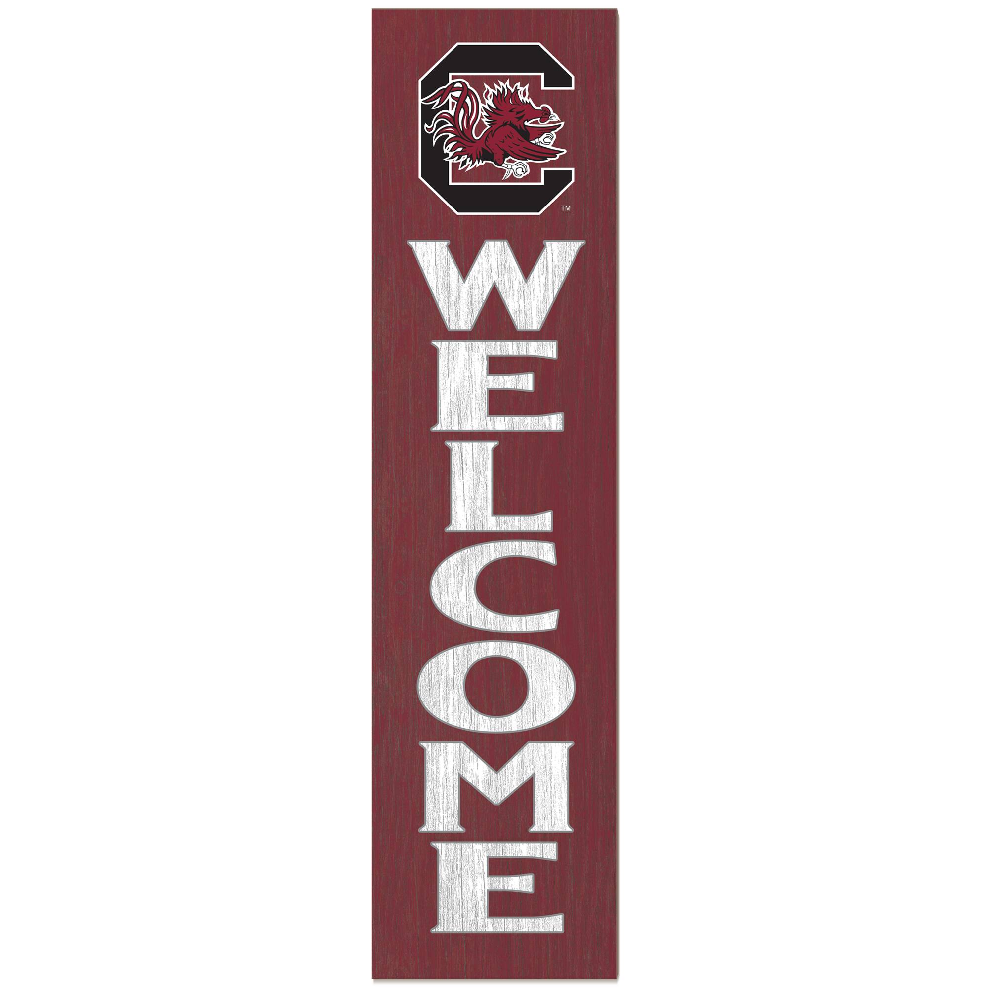 South Carolina Gamecocks 12'' x 48'' Welcome Outdoor Leaner