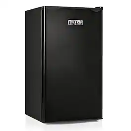 OSTBA - Mini Fridge Freezer 3.2Cu.Ft with Adjustable Thermostat - Black