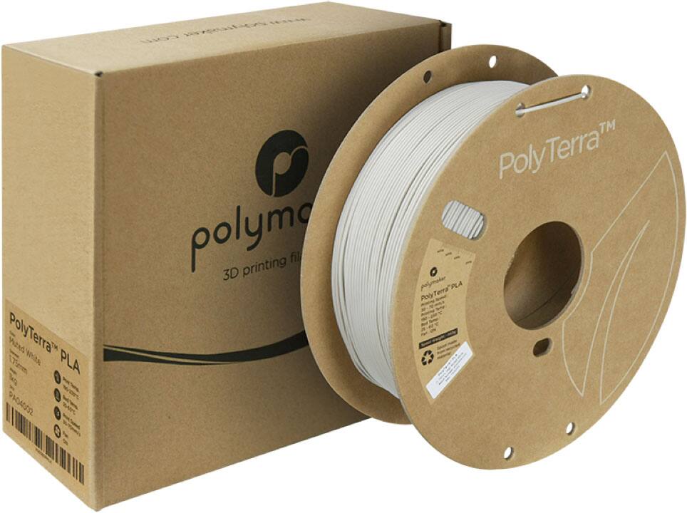 PolyTerra PLA 175mm White PLA PA4002 3D printing fill TM PolyTerraT Poly polymaker PolyTerraPLA PLA Poly.