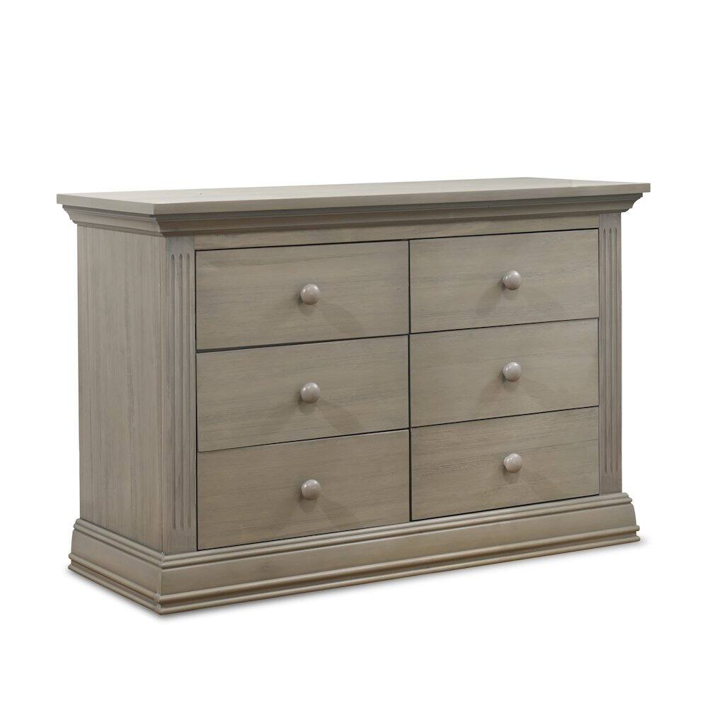 Angle. Sorelle - Sorelle Paxton Double Dresser - Heritage Gray.