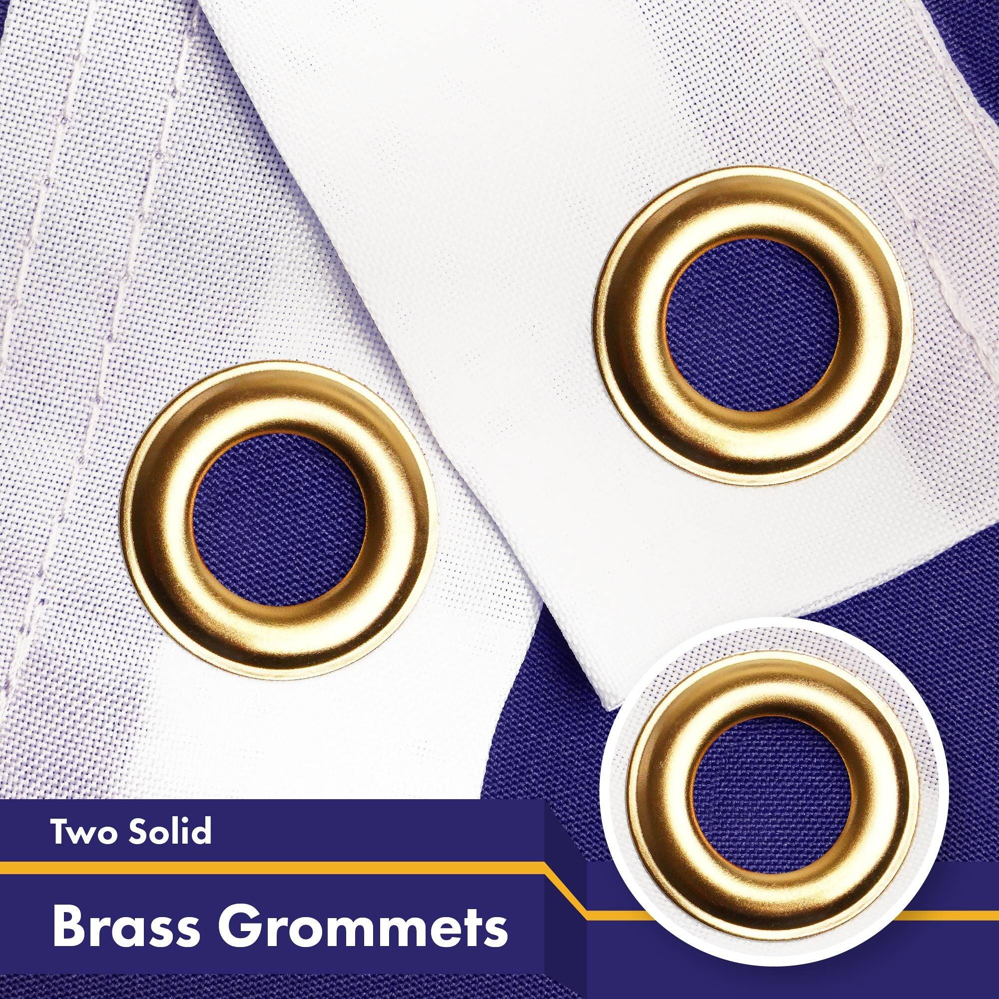 Two Solid Brass Grommets