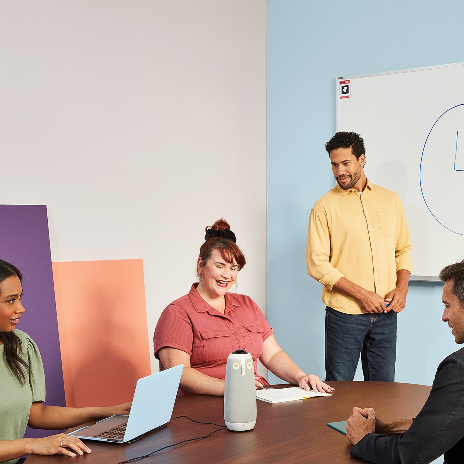 Alt View 12. Owl Labs - Whiteboard Owl 4096 x 3072 with Meeting Owl Pro Premium 360° Camera, Microphone, and Speaker.