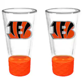 Great American Products - Cincinnati Bengals 2-Pack 4oz. Cheer Shot Set with Silicone Grip - Orange
