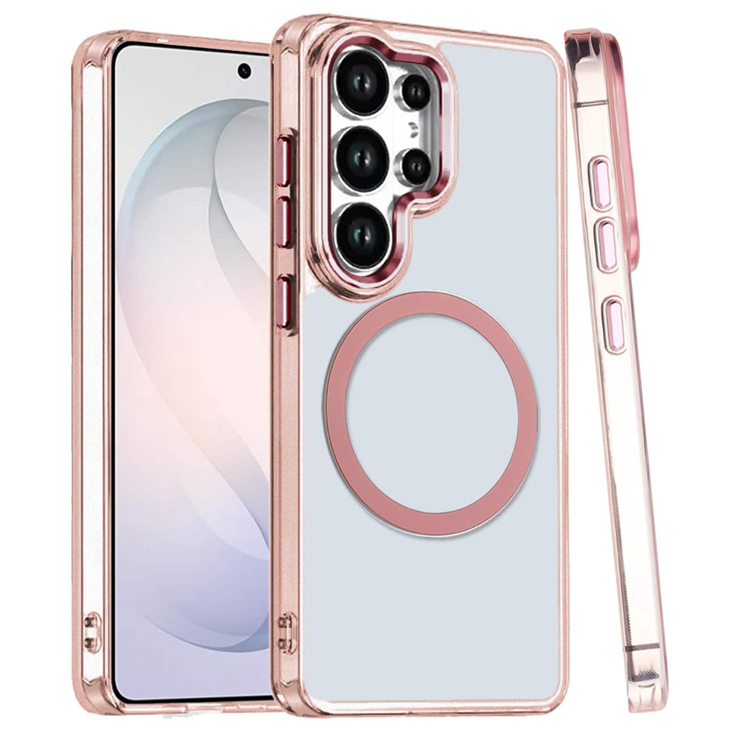 "Equipd - Case for Galaxy S26 Ultra (6.9"") MagSafe Compatible Acrylic Back w/ TPU Frame Transparent Slim Magnetic Protective Cover - Rose Gold" price history on PriceWatchPro