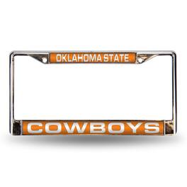 Rico Industries - Oklahoma State Cowboys Chrome Metal Laser Cut License Plate Frame - Multi