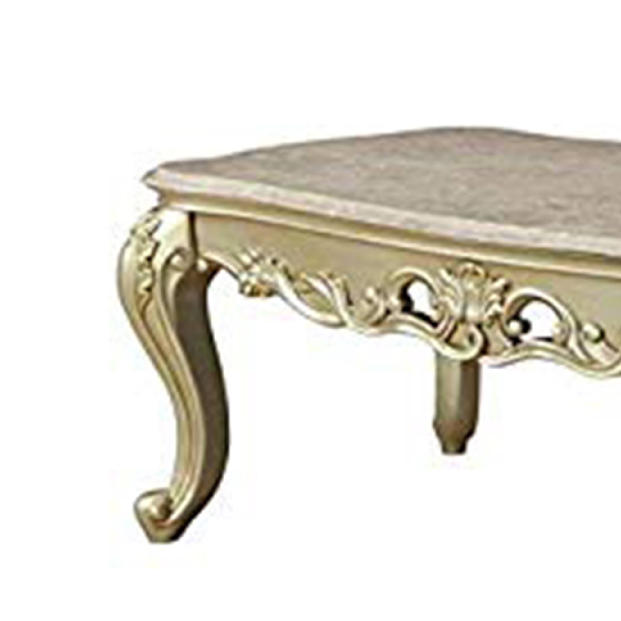 Angle. Manhattan Lane - Moen 47 Inch Coffee Table,  Faux Marble Top, Bottom Shelf,  Wood - White.