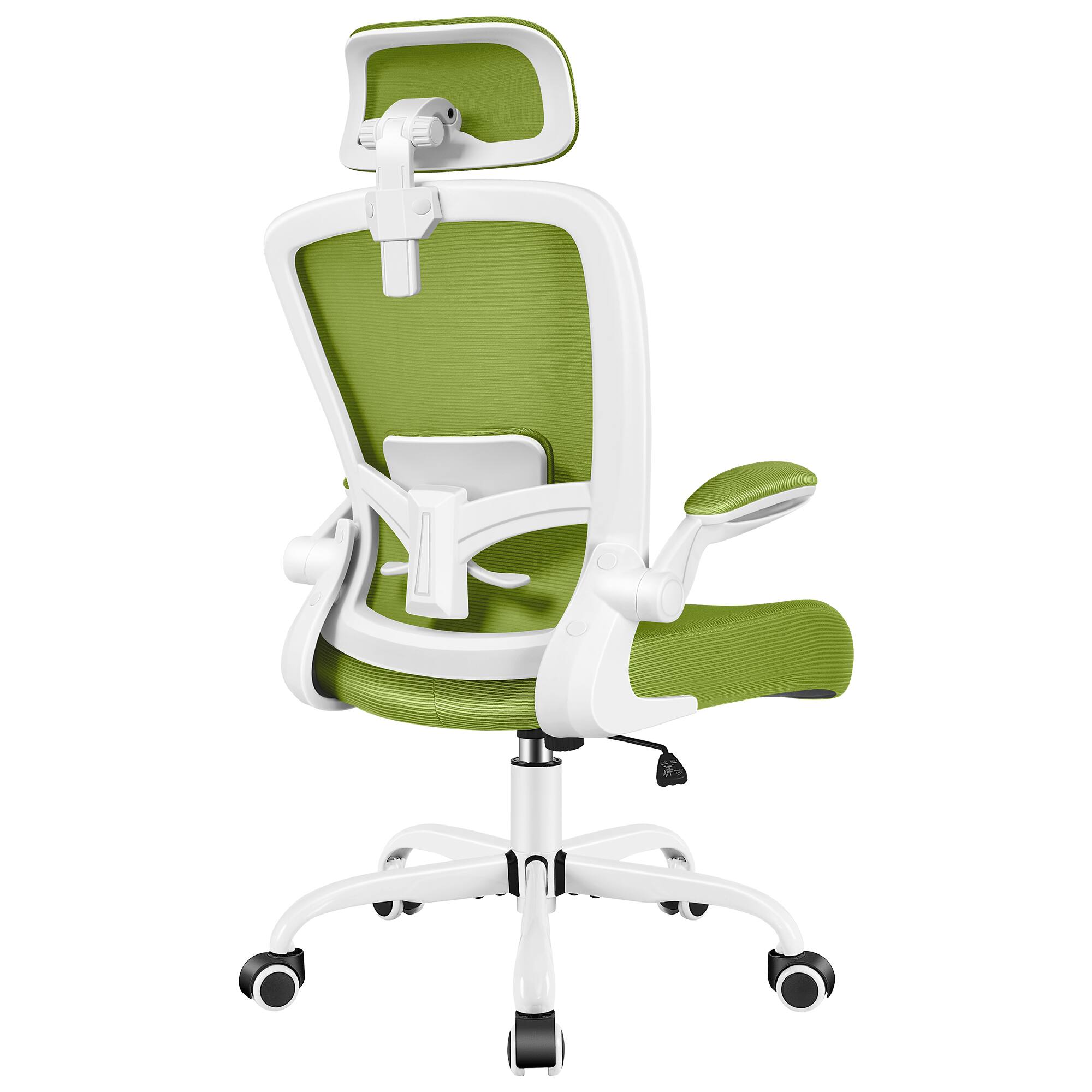 Alt View 4. KERDOM - Ergonomic High Back Office Chair, Computer Chair with Adjustable Height, Lumbar Support Home Office Swivel Gaming Chair - Avocado Green.