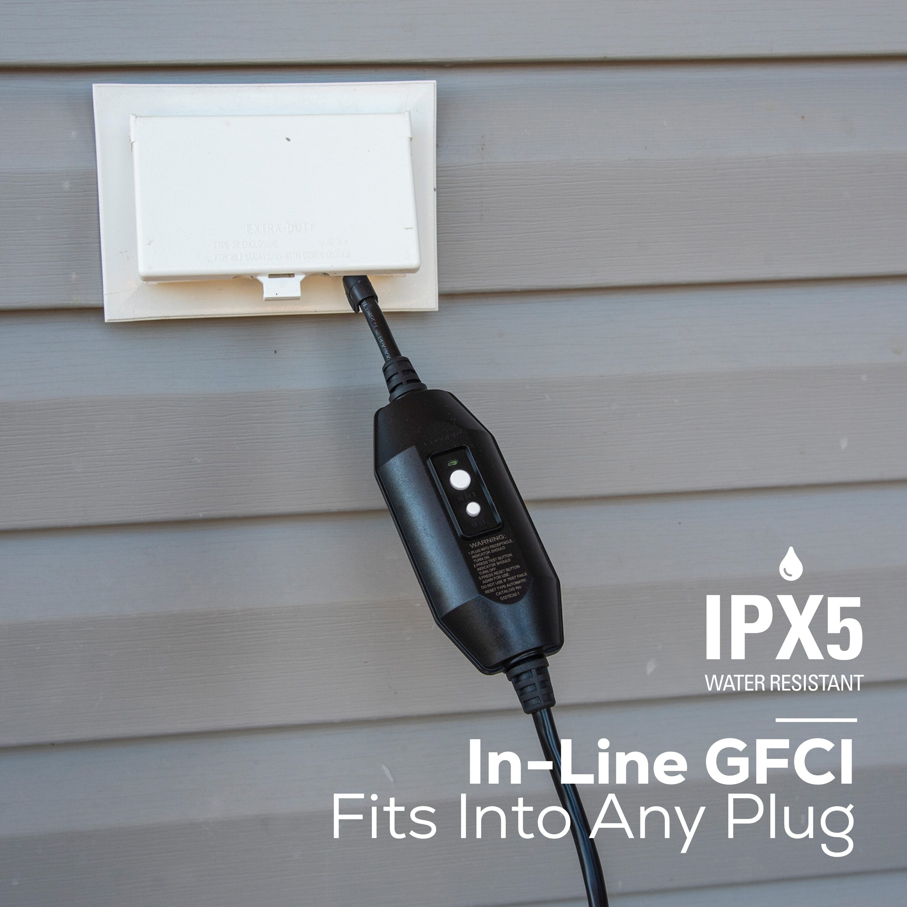 In-Line GFCI Fits Into Any Plug