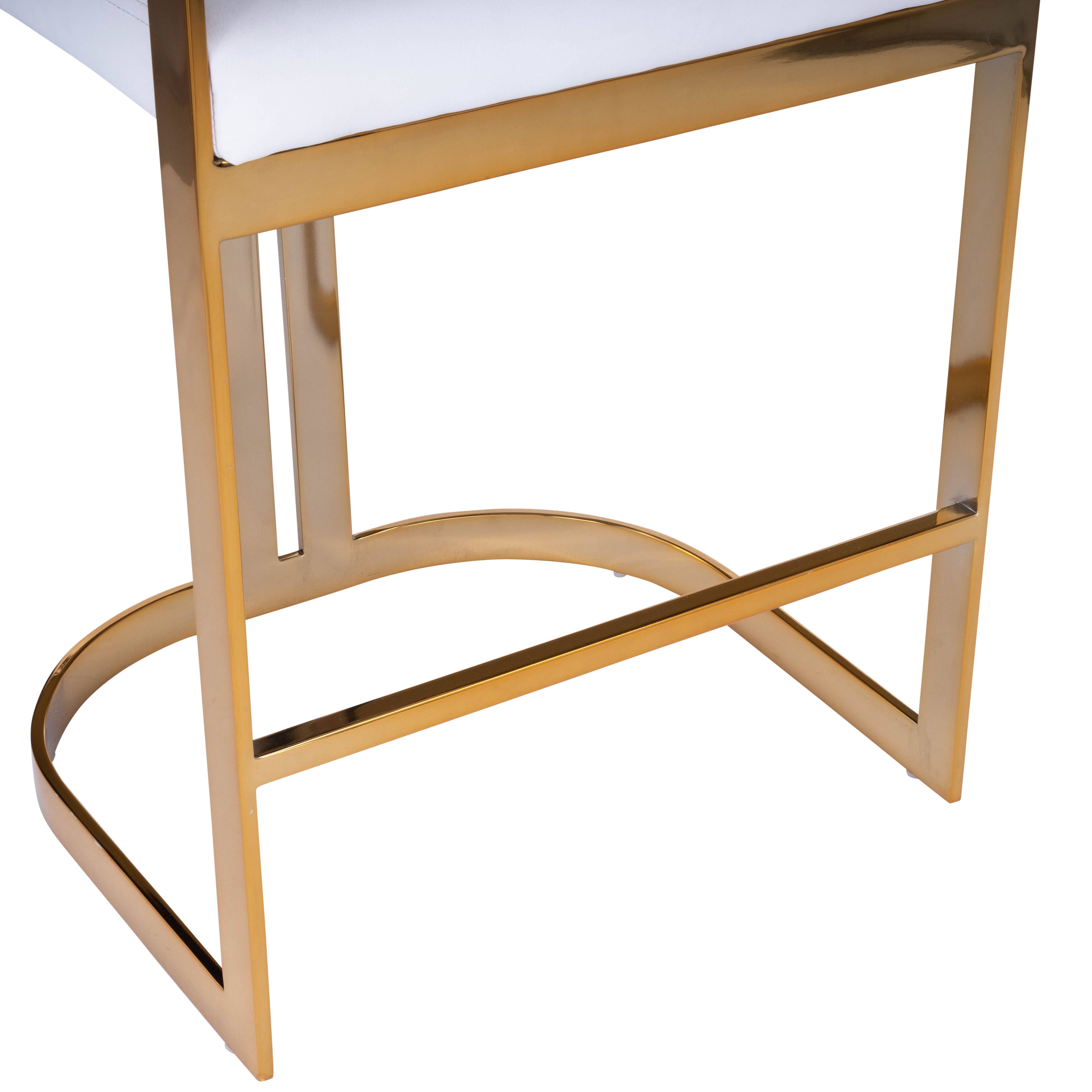Alt View 4. Butler Specialty - Clarence Faux Leather 25" Counter Stool - Gold.