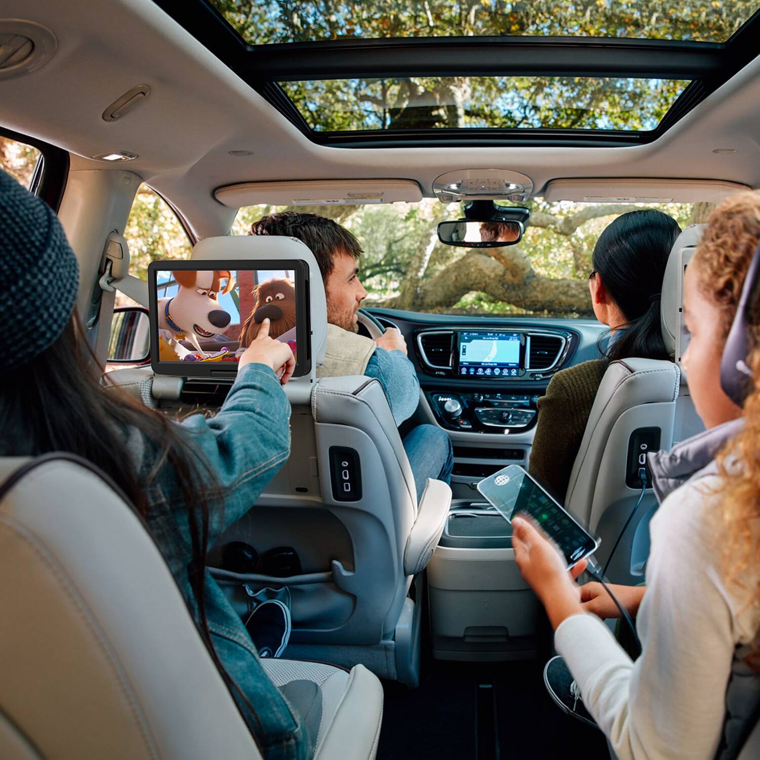 Alt View 2. ZACHVO - 17.9" Portable DVD Player, Support Multiple DVD/Sync TV, 6 Hours Rechargeable Battery, Car Charger.