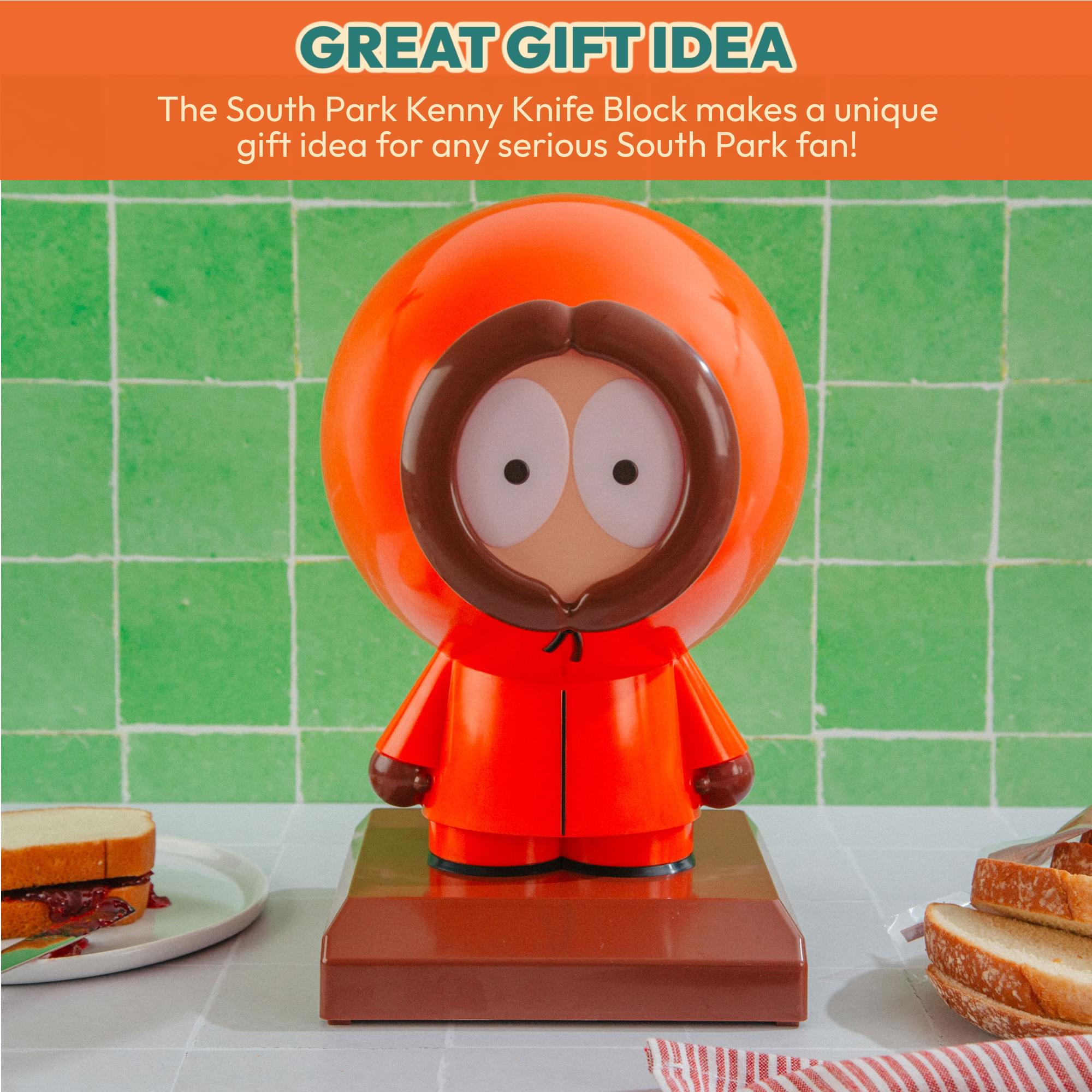 GREAT GIFT IDEA

The South Park Kenny Knife Block makes a unique gift idea for any serious South Park fan!