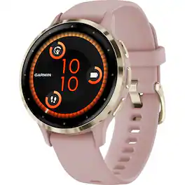 Garmin - Venu 3S GPS Smartwatch 41 mm Fiber-reinforced polymer - Stainless Steel and Dust Rose - (2023)