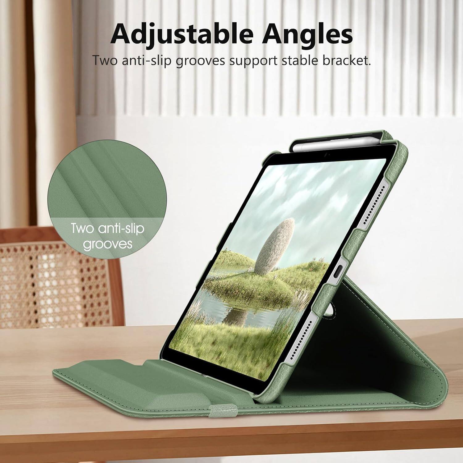 Adjustable Angles  
Two anti-slip grooves support stable bracket.  
Two anti-slip grooves