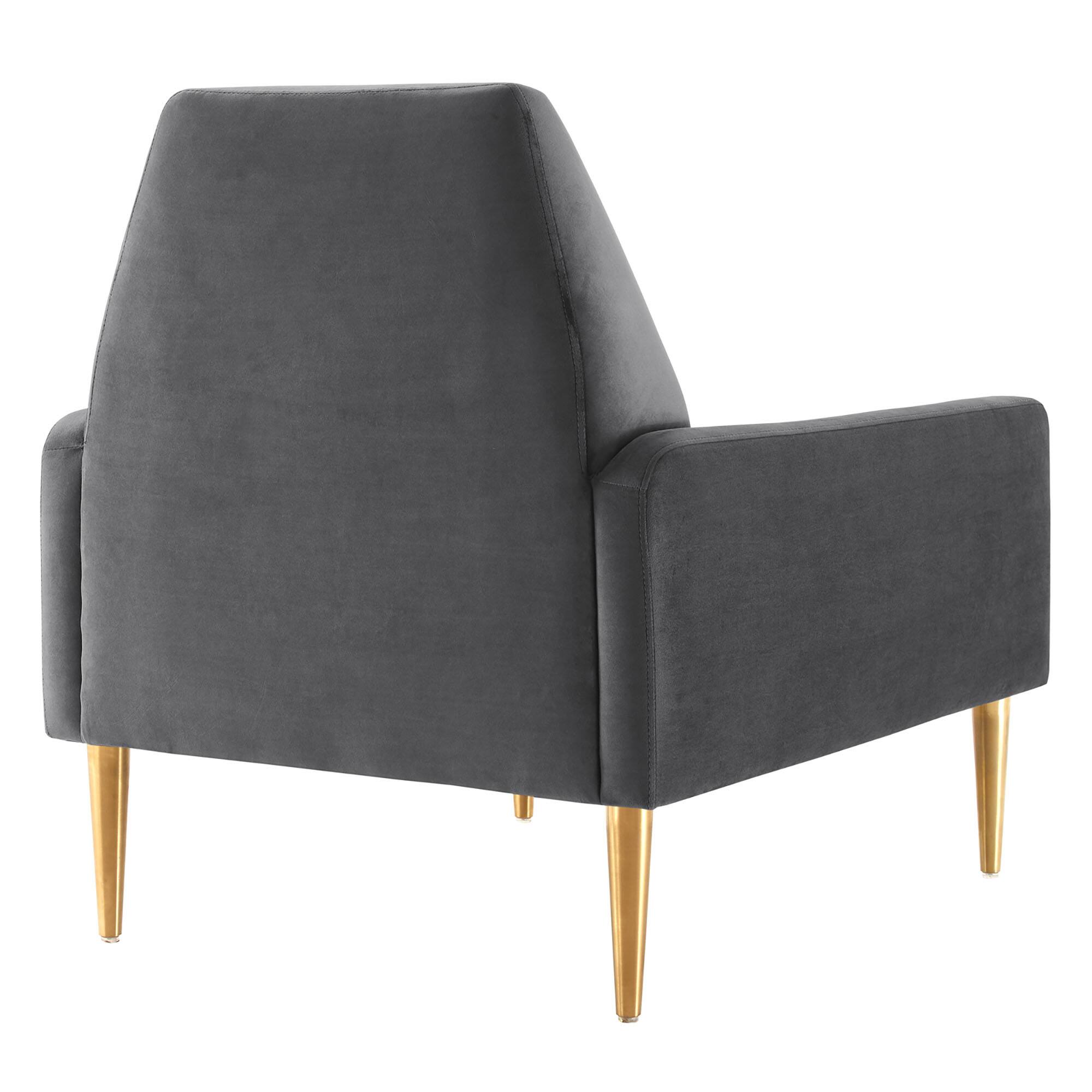 Alt View 2. Modway - Liliana Performance Velvet Armchair by Modway - Charcoal.