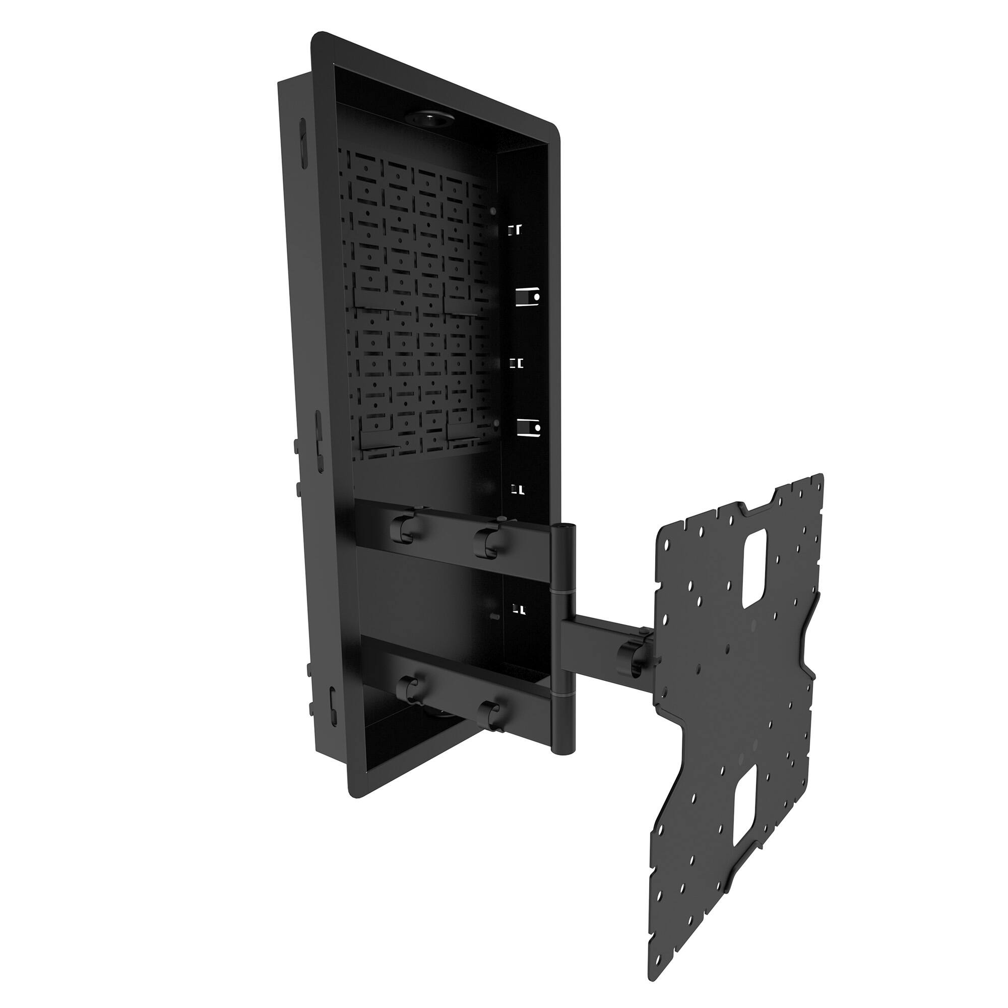 Angle. Kanto - Kanto R600 Recessed In-Wall TV Mount for 65"- 90" TVs - Black.