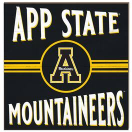 Jardine - Appalachian State Mountaineers 10'' x 10'' Retro Team Sign - Black