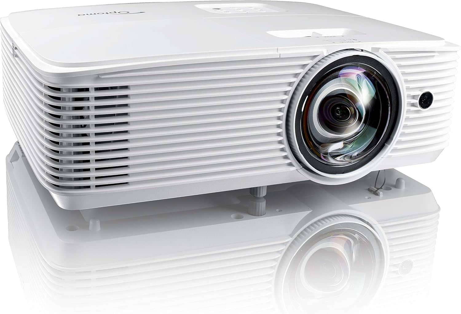 Optoma - EH412ST Short Throw 1080P HDR Professional Projector | Super Bright 4000 Lumens | Speaker Built In | Portable - White