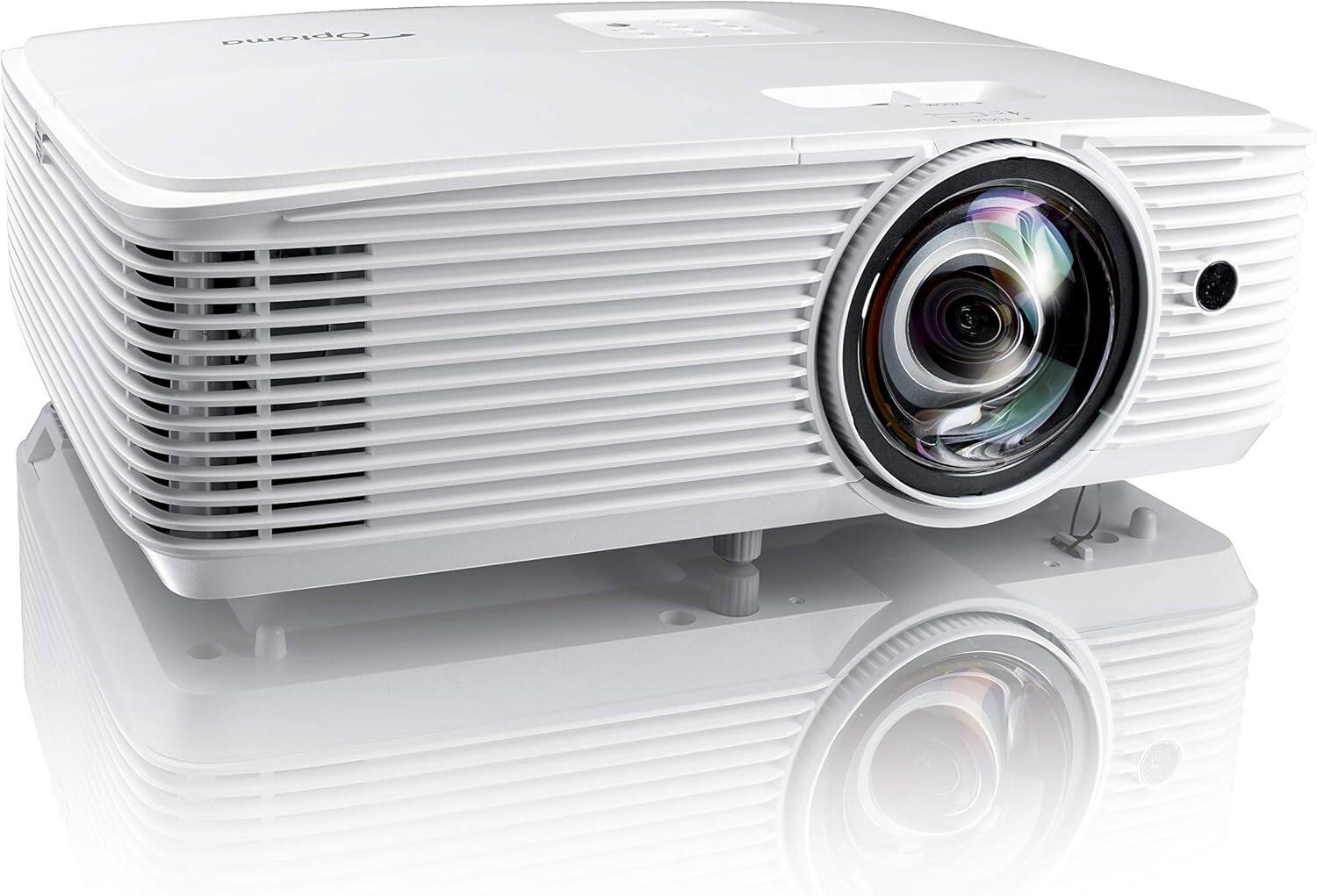 Front. Optoma - Optoma EH412ST Short Throw 1080P HDR Professional Projector | Super Bright 4000 Lumens | Speaker Built In | Portable - White.