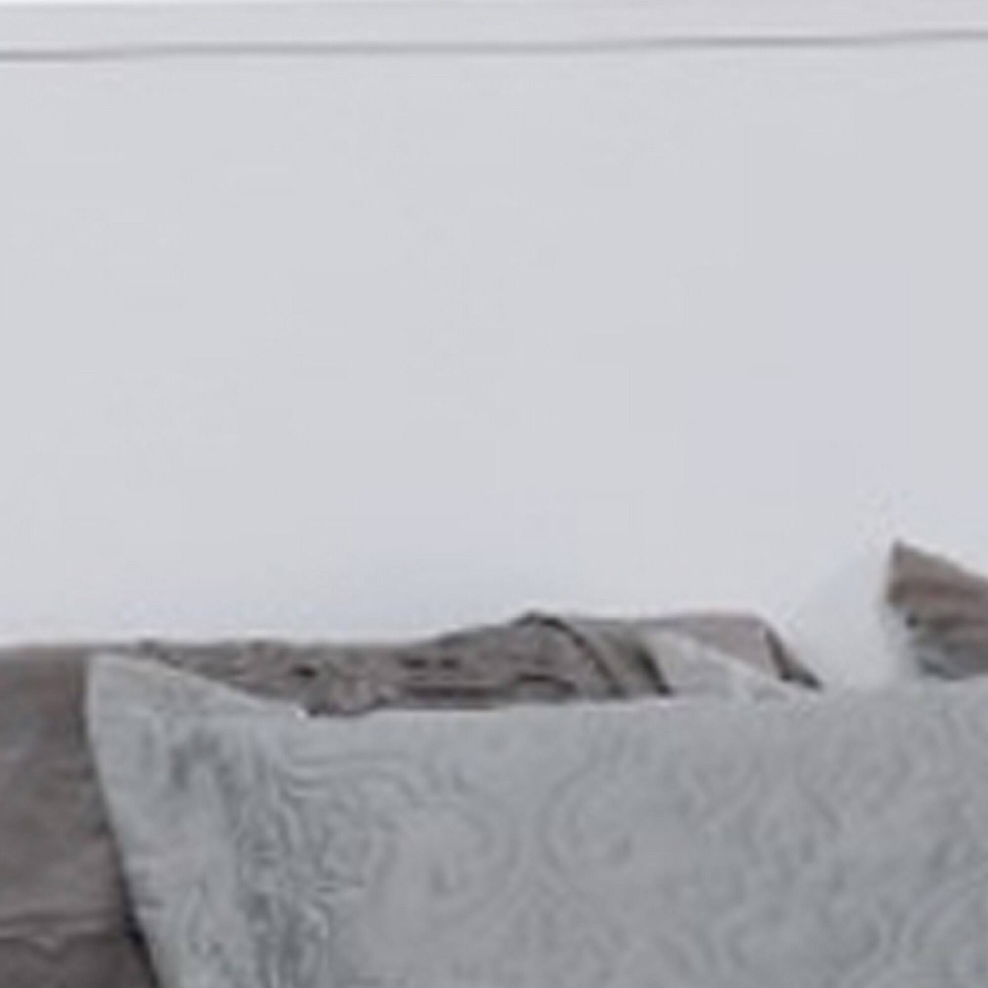 Alt View 3. Manhattan Lane - Wooden Eastern King Size Bed with Panel Headboard, White - White.