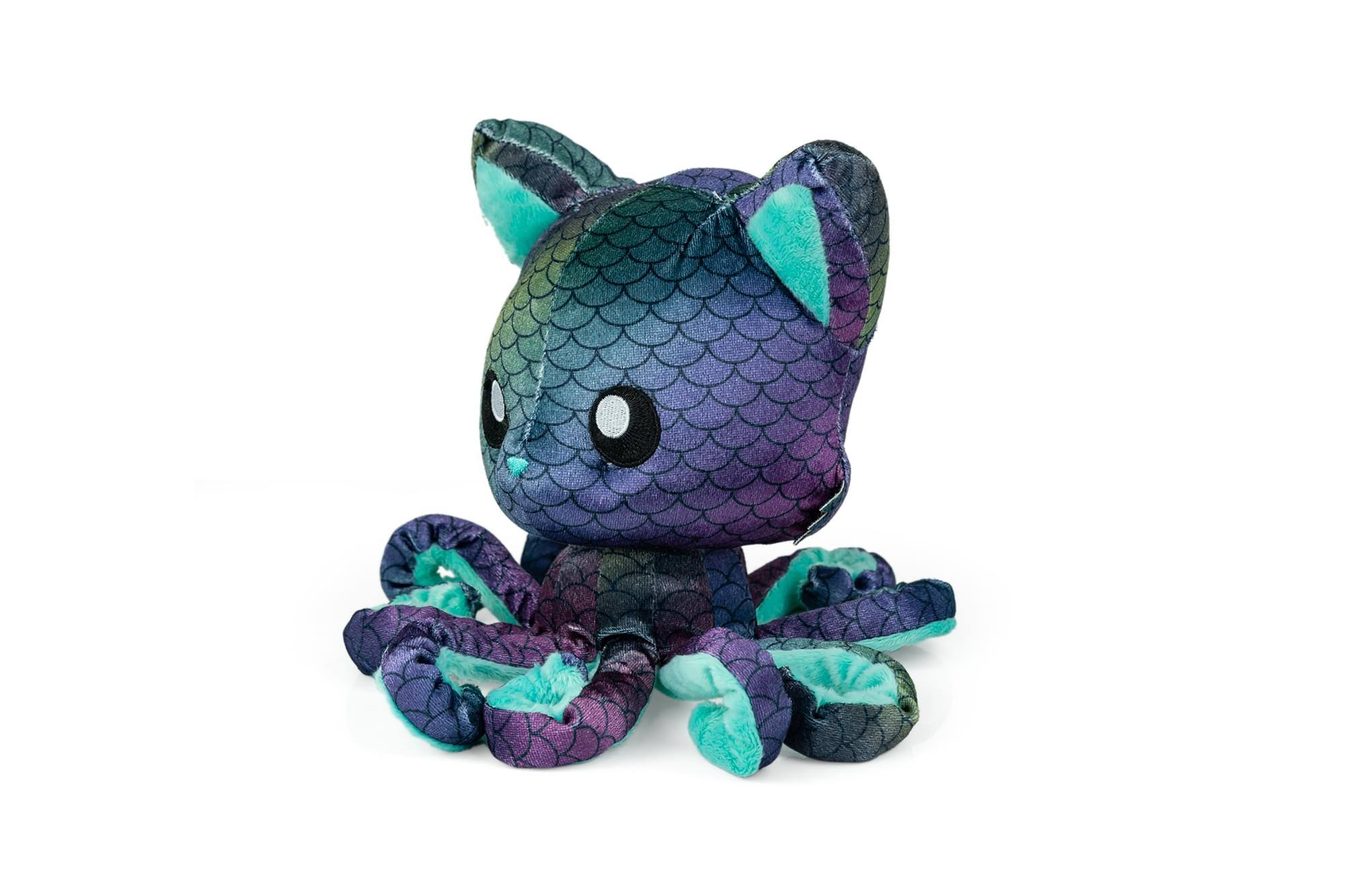 Alt View 1. Tentacle Kitty - Tentacle Kitty 8 Inch Plush Animal | Deep Sea Kitty - Blue.