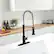 Alt View 6. Boyel Living - Black and Brushed Nickel Single Handle Touchless Pull Down Kitchen Faucet with Deckplate Included - Black & Brushed Nickel.
