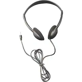 HamiltonBuhl - ECONOMICAL HEADPHONES, 100 PK - Black
