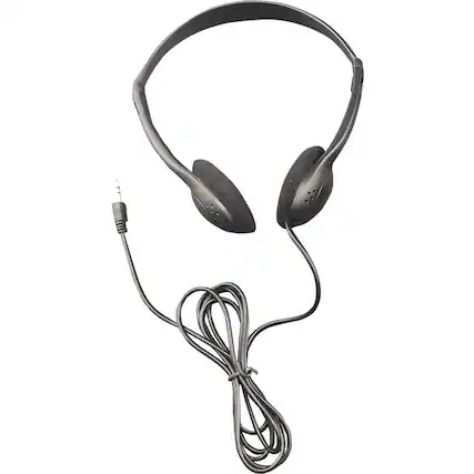 Front. HamiltonBuhl - ECONOMICAL HEADPHONES, 100 PK - Black.