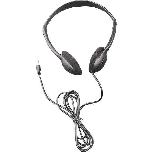 Front. HamiltonBuhl - ECONOMICAL HEADPHONES, 100 PK - Black.