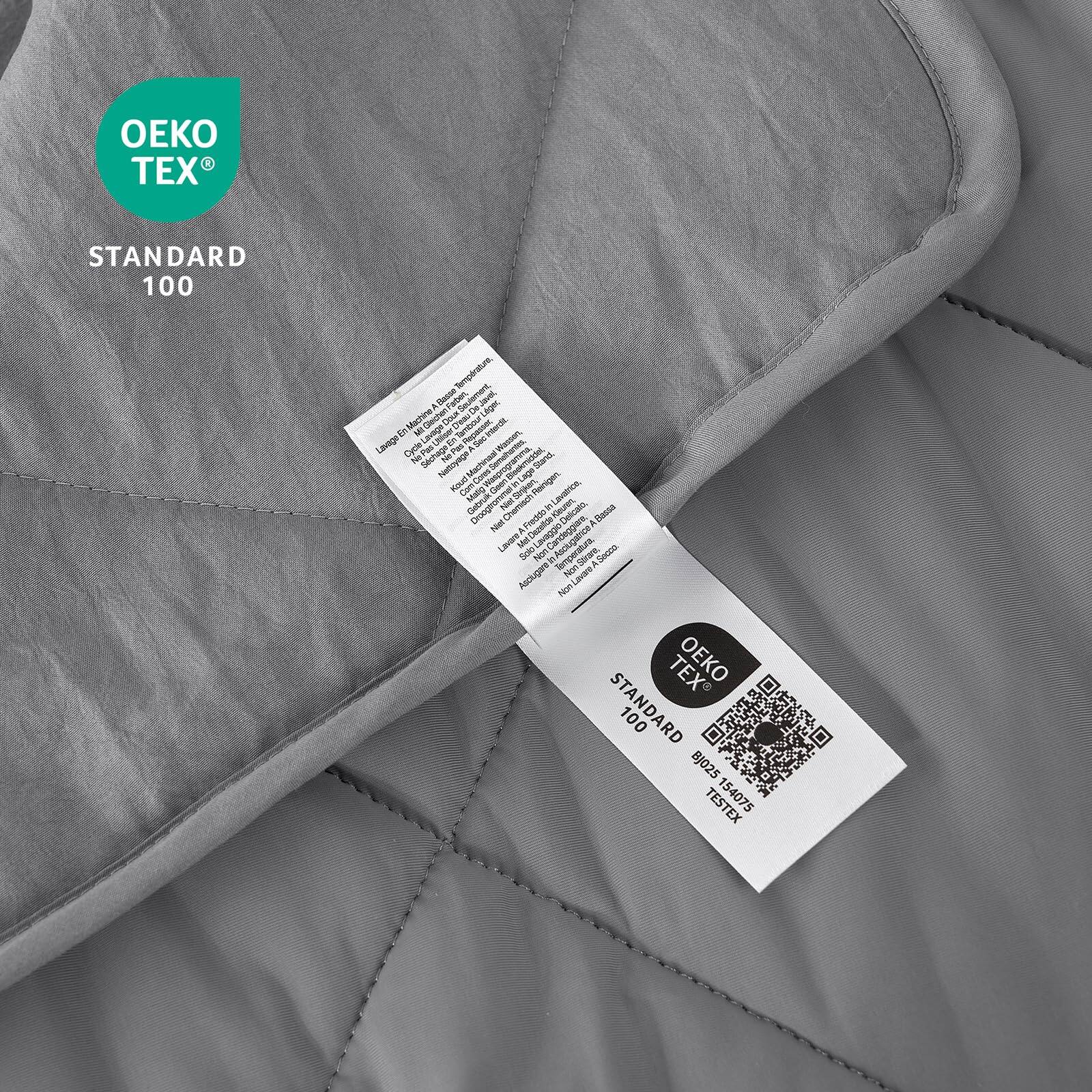 OEKO TEX  
STANDARD 100  

Laundry:  
- Machine washable at 40°C  
- Do not bleach  
- Do not tumble dry  
- Iron at low temperature (max. 110°C)  
- Do not dry clean  

Do not use fabric softener.  

OEKO TEX  
STANDARD 100  
BJ025 TESTEX 154075