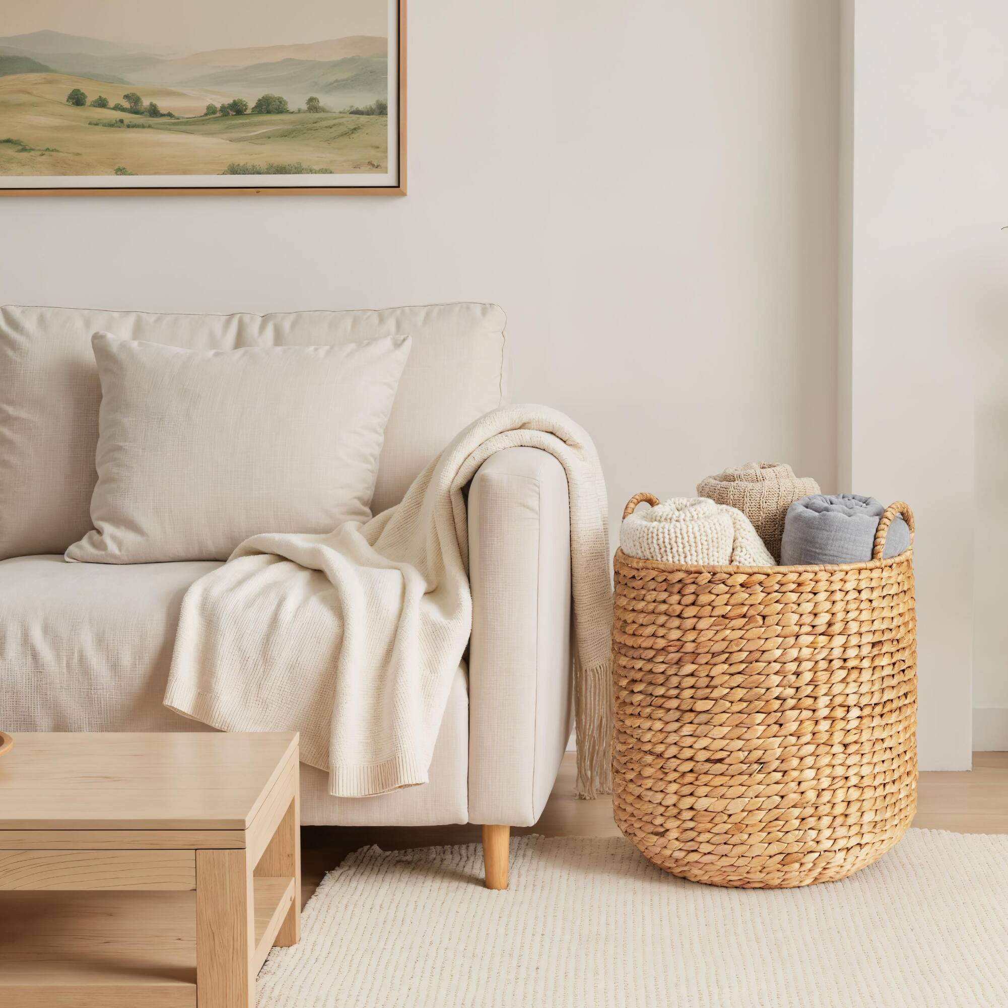 Alt View 3. Best Choice Products - Best Choice Products Round Storage Basket w/ Handles, Handwoven Water Hyacinth, Storage Organizer Tote - Natural - Natural.