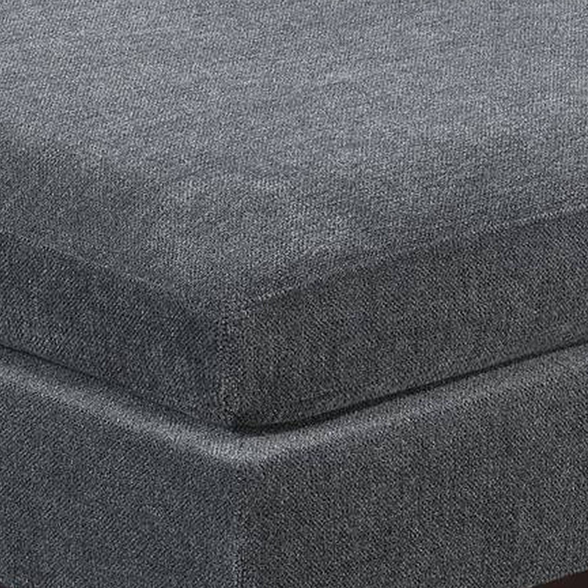 Alt View 1. Manhattan Lane - 37 Inch Modern Square Ottoman with Foam Seating, Gray Chenille Fabric - Ash Gray.