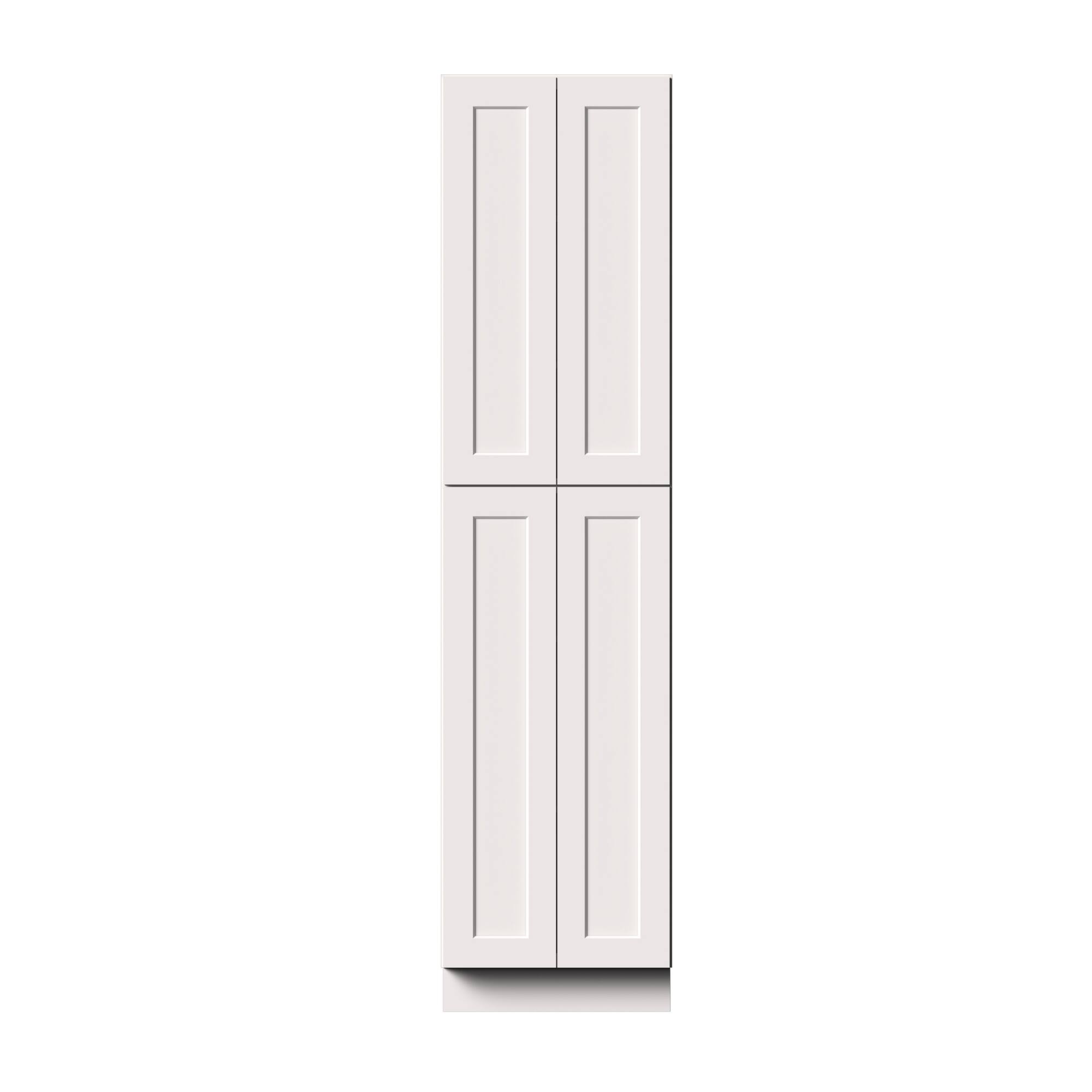 Alt View 1. Boyel Living - 24-in W x 96-in H x 27-in D Shaker RTA Kitchen Pantry Tall Cabinet with Soft-Close - White Shaker.