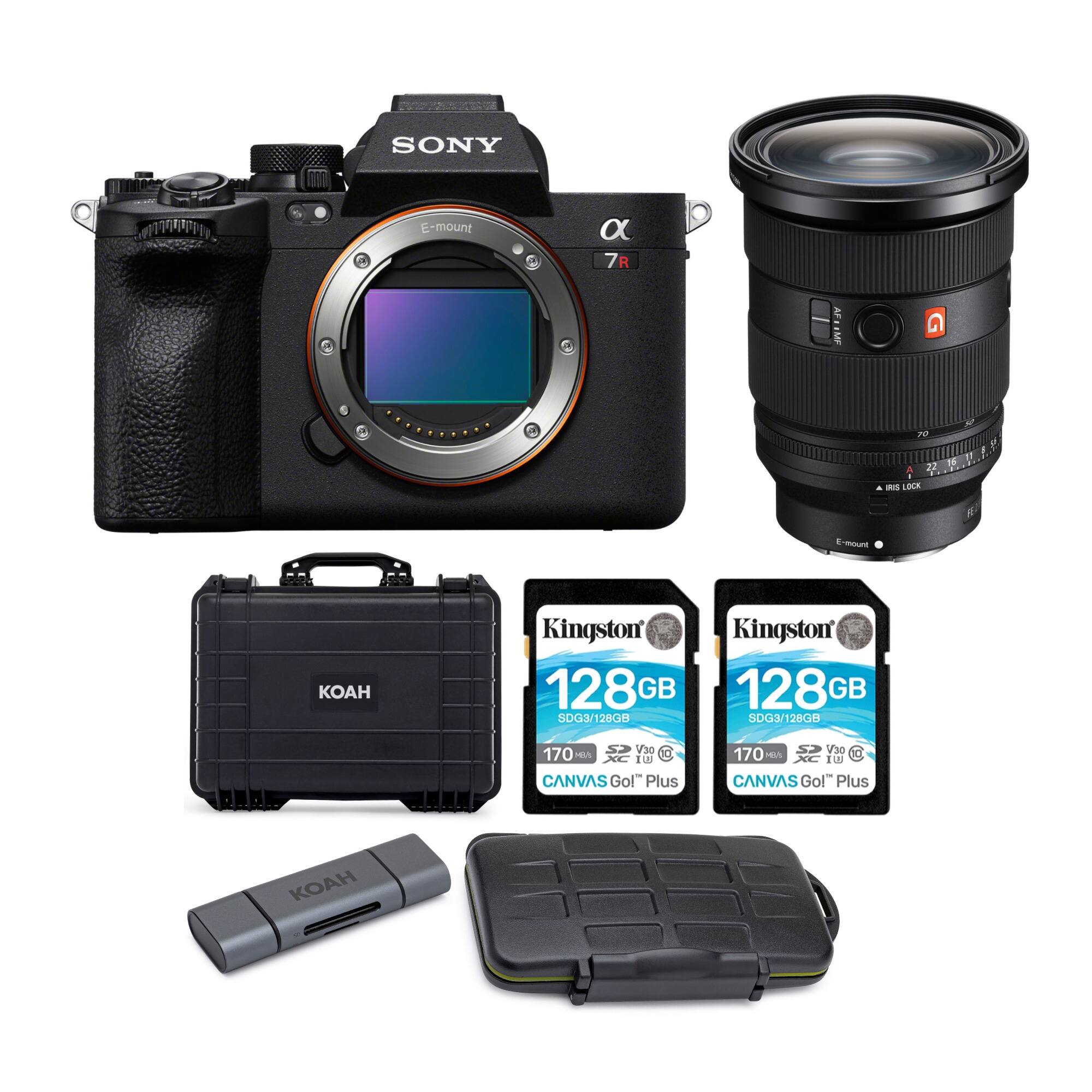 Sony - Alpha 7R V Full-Frame Mirrorless Lens Camera Body with SD Cards Bundle
