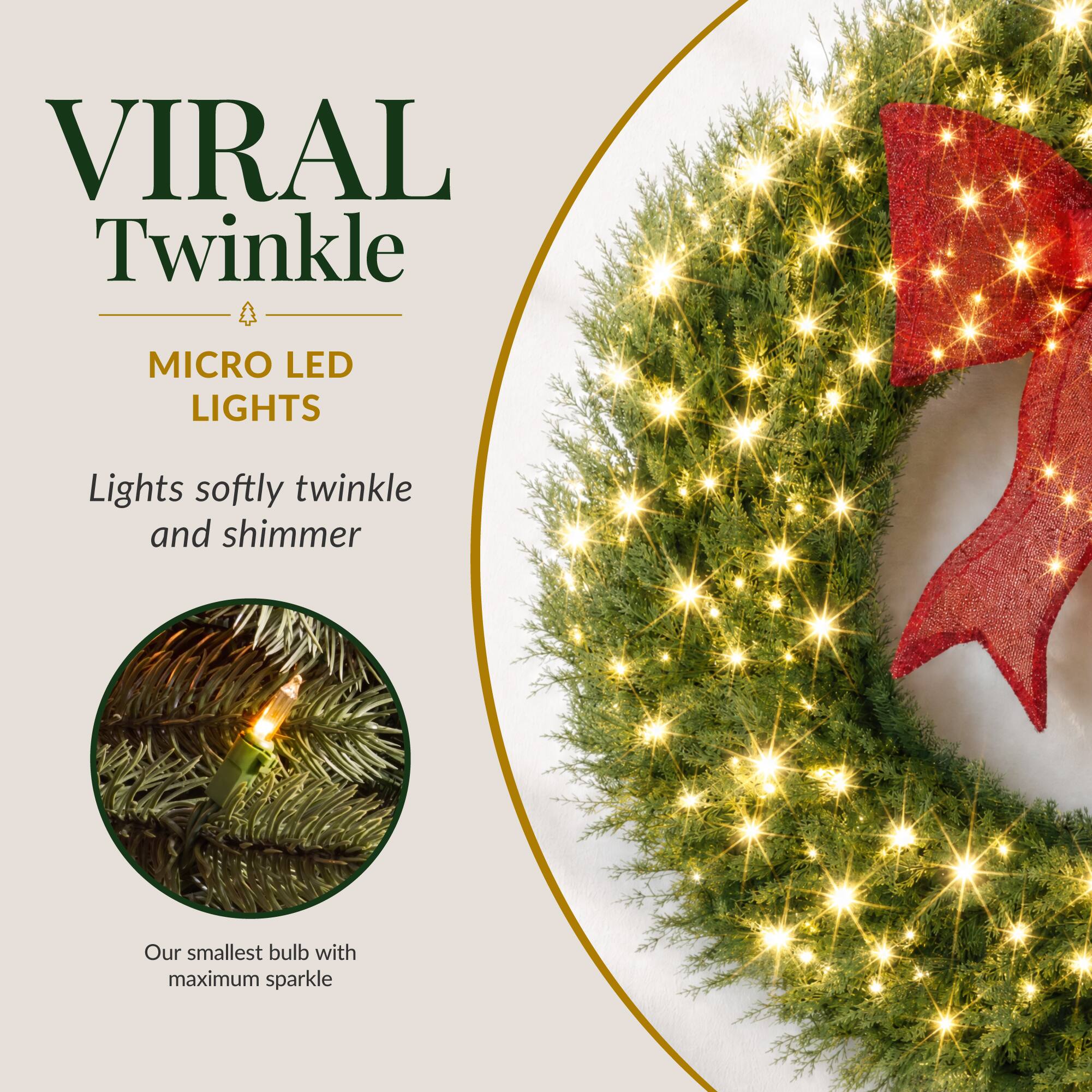 VIRAL Twinkle  
MICRO LED LIGHTS  
Lights softly twinkle and shimmer  
Our smallest bulb with maximum sparkle