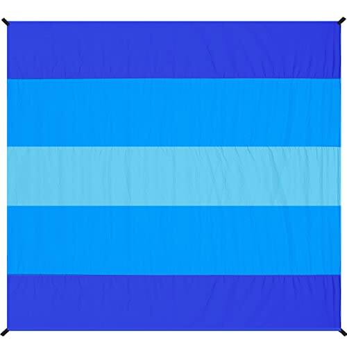 Front. Reds Spade - Nylon Beach Blanket Waterproof Sandproof Oversized Suits 1-5 Adults Sand Free Extra Large Lightweight Soft ... - Blue5-7'x 7'.